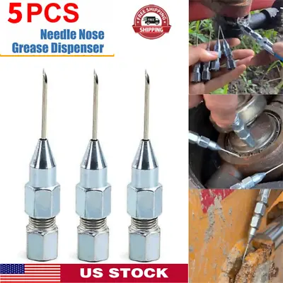 5X Grease Gun Needle Tip Of The Mouth Removable Needle Nose Head Nozzle Hotsal • $10.99