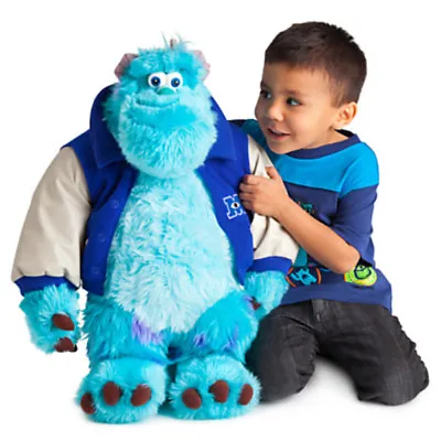 Large Disney Pixar Monster Inc University Sulley Sully Stuffed Plush Toy • $35.48