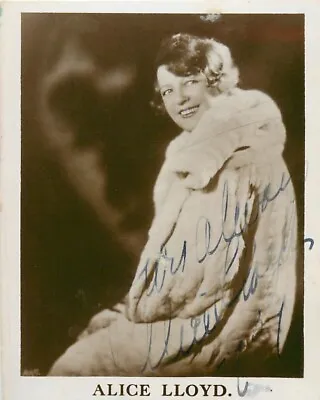 Vintage Signed Autograph Photo - British Music Hall - Alice Lloyd • £35