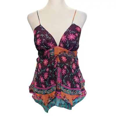 Alice + Trixie Silk Floral Purple Fairy Top Size XS • $35