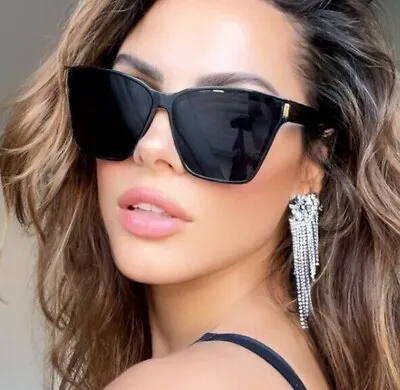 Women Sunglasses XXL OVERSIZED  KATE  Cat Eye Flat Top Square Shadz GAFAS  • $12.99