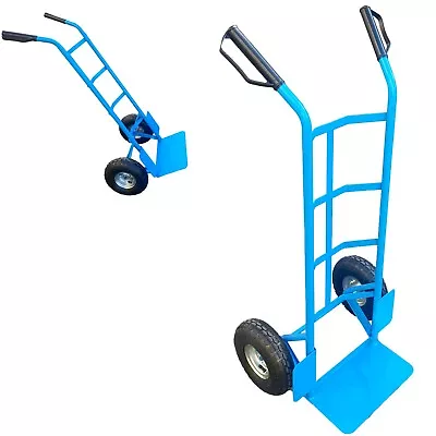 Hand TROLLEY Sack Barrow Truck With Hand Protection On 2 Soft Pneumatic Wheels • £54.95