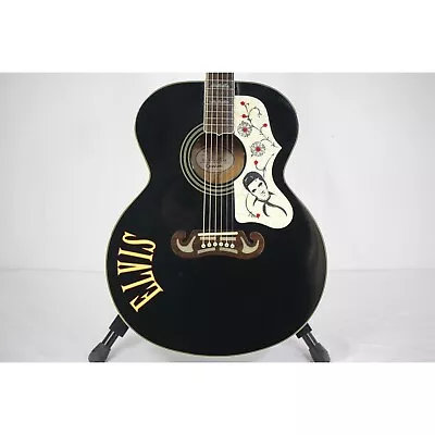 EPIPHONE LTD ELVIS PRESLEY EJ-200 Used 1997 Black W/Soft Case • $1794.99