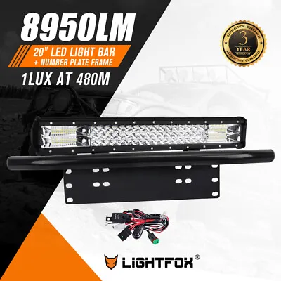 20Inch OSRAM Led Light Bar Combo Beam Work Driving Lamp + 23  Plate Frame 4WD • $99.95