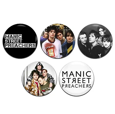 5x Manic Street Preachers Band Rock Punk Glam 25mm / 1 Inch D Pin Button Badges • £3.49
