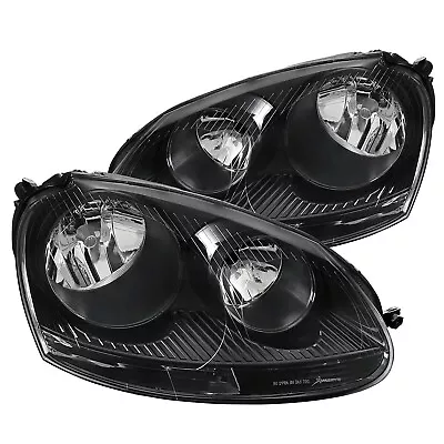 Black Fits 2005-2010 Vw Jetta 2006-2009 Golf Mk5 Headlights Head Lamp Left+Right • $143.99