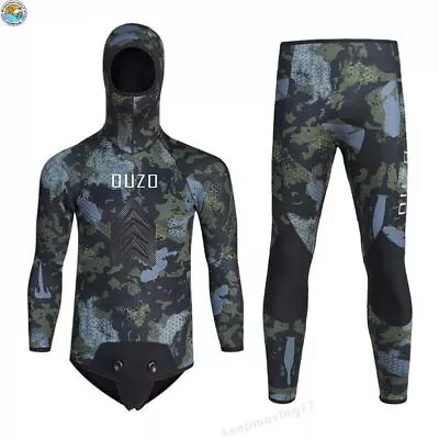 1.5-7mm Men Spearfishing Wetsuit Neoprene Split Camouflage Diving Suit • $244.70