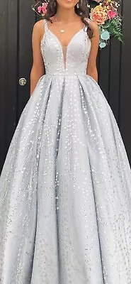 £350 • Buy Silver Princess Prom Dress