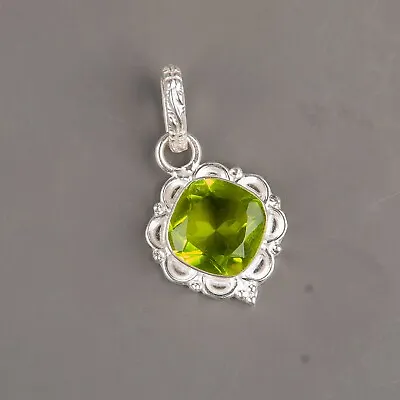 Natural PERIDOT Gemstone 925 Sterling Silver Jewelry Pendant For Girls 1.5  • $11.99