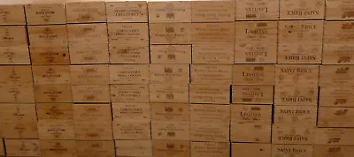 £12.95 • Buy Wooden Wine Box Crate, 6 Bottle Or Wine Box End. French, Storage Planter Decor !