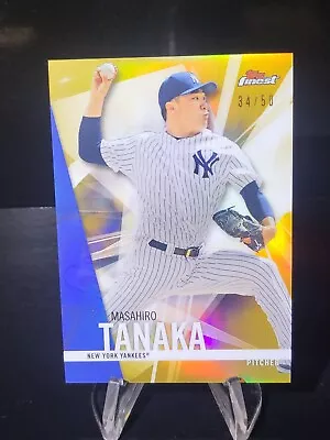 🚨 2017 Topps Finest MASAHIRO TANAKA Gold Ref /50 New York Yankees 🚨 • $11.99
