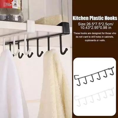 6 Hook Coffee Cup Mug Holder Hooks Shelf Multifunction Kitchen Organizer W8A1 • $5.82