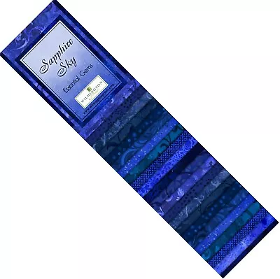 Sapphire Sky Essential Gems 24pcs 2-1/2in X 44in Strips Jelly Roll Fabric 802-5 • £23.40