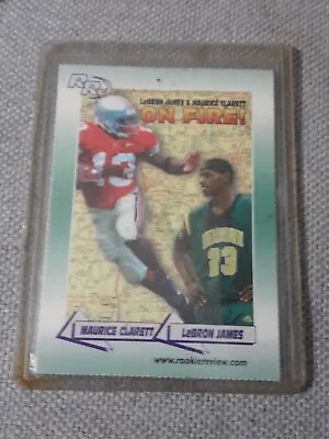 2002 Rookie Review Lebron James / Maurice Clarett On Fire Blank Back • $6