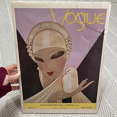 Vogue Cover Poster Early Paris Openings And Brides April 1 1927 Repro Print • $33.99