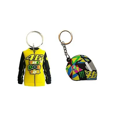 VR46 Keychain PACK 2 Pcs For Men Moto GP Racing Vr46 Bikers Keychains Sports US • $17.81