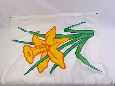 Vintage Dettra Flag Co. DAFFODIL Flag/Banner 34” X 44” Duralite New In Box USA • $8.24