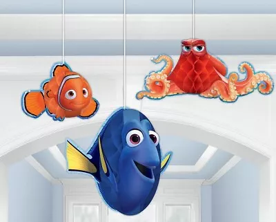 3 Finding Dory Hanging Honeycomb Decorations - Party Ceiling String Decoration  • £1.99