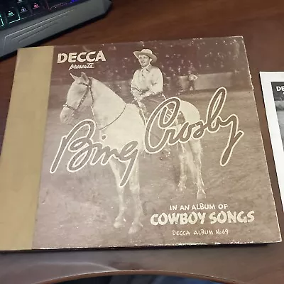 Bing Crosby In An Album Of Cowboy Songs - 78 Rpm - 1939 - 6 Lp - 10  • $19.99