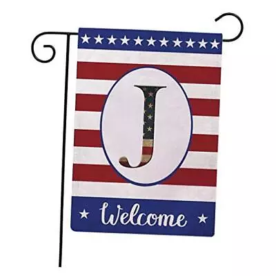 Patriotic Decorative Flag Initial Letter Garden Flags With Monogram J Double  • $21.88