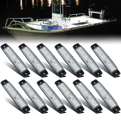 12x Marine LED Navigation Light White Boat Deck Courtesy Interior Cabin Lights • $15.69