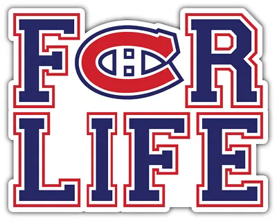 Montreal Canadiens For Life NHL Sport Car Bumper Sticker Decal  SIZES'' • $3.75