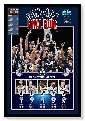 2021 Final Four Team: Gonzaga Bulldogs (30-0) Commemorative Poster  • $12.95