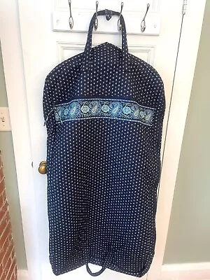 Vera Bradley Hanging / Fold Up Travel Garment Bag ~ Seaport Navy Pattern ~ EUC • $27.95