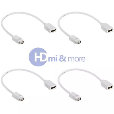 4x Mini DVI Male To HDMI Female Video Adapter Cable IMac Macbook White • $21.99