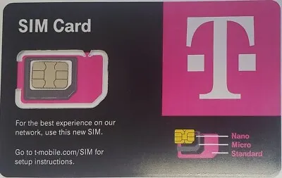 T-Mobile Prepaid $40$50$60 Plan ESIM/SIM Card Unlimited TalkTextData 30 Days • $20