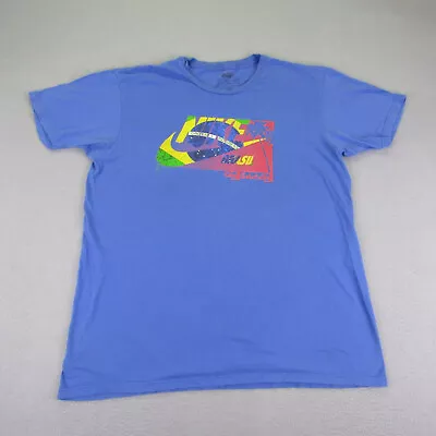 $24.97 • Buy Nike Shirt Mens Extra Large Blue 6.0 Brasil Brazil Red Swoosh Athletic Workout