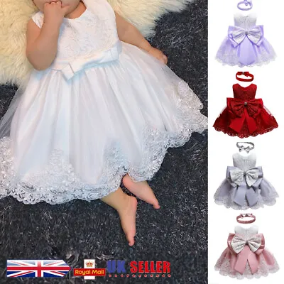 Toddler Infant Baby Flower Girls Bridesmaid Dress Party Wedding Princess Dresses • £12.59