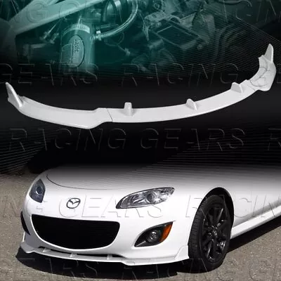 Gv-style Painted Wh Front Bumper Splitter Spoiler Lip Fit 09-13 Mazda Miata Mx5 • $73.95