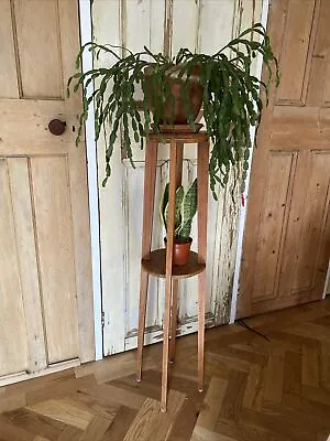 Vintage Antique Arts & Crafts Oak Torchere Jardiniere Plant Stand  • £90