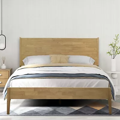 Haven Bed Frame And Headboard Solid Wood Scandinavian Signature Queen Oak • $499.99