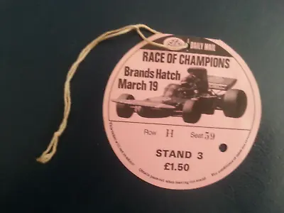 £6.79 • Buy 1971 RACE OF CHAMPIONS PASS Brands Hatch - FORMULA 1 (F1)
