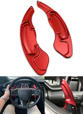 Red Aluminum Metal Steering Wheel Paddle Shifter Extension For Acura TLX ILX TSX • $26.29