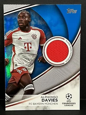 2023-24 Topps UEFA Club Competitions Alphonso Davies Player Worn Patch Blue /99 • $25