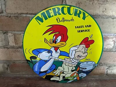 Vintage Mercury Outboard Boat Motors Porcelain Sporting Goods Sign 12  • $147.95