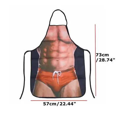 BBQ Sexy Party Funny Naked Muscle Men Chef Cooking Kitchen Bib Aprons Pinafore • $4.79