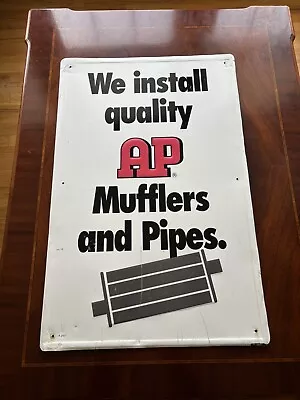 Vintage Original AP Mufflers And Pipes  “ We Install Advertisement Sign “ • $195