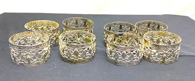 8 Filigree Silvertone Napkin Rings Vintage • $48.50