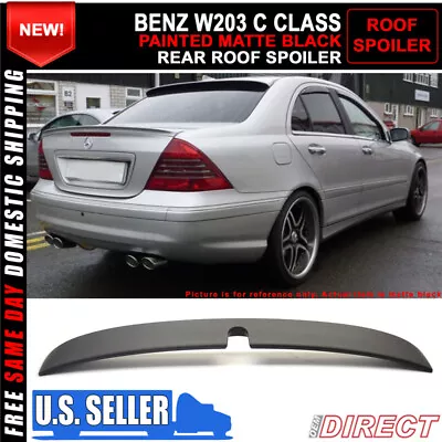 Fits 01-07 Mercedes W203 C-Class Window Roof Spoiler Painted Matte Black - ABS • $78.99