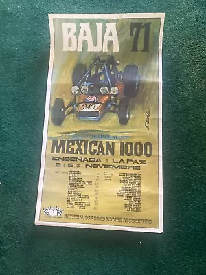 Vintage Nos Mexican 1000 1971 Norra Off Road Racing Assoc.    Dave Deal Poster • $1050