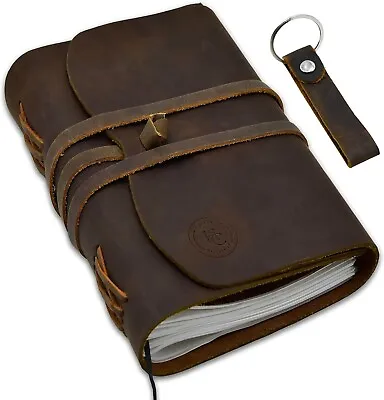 Leather Journal Notebook For Writing 6  X 8  With 240 Lined Kraft Pages • $13.99