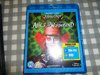 £2.09 • Buy Alice In Wonderland Blu-ray (2010) Mia Wasikowska, Burton 2 Discs Free P+p