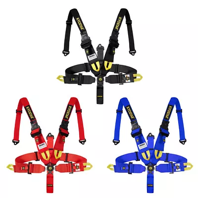 5-Point Nylon Harness Straps Cam Lock Buckle Drift Racing Safety Seat Belts • $88.81