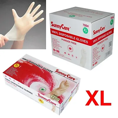 SunnyCare #7804 Powder Free Vinyl Gloves Food Service (Latex Nitrile Free) 🔥 XL • $32