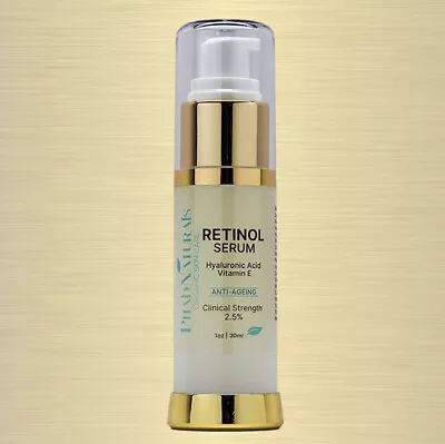 RETINOL Vitamin A 2.5% + HYALURONIC ACID + Vitamin E Serum Anti-Aging Face Cream • $13.27