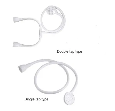 Double Single Tap Shower Spray Hose Bath Pipe Tub Sink Attachment Head Washing • £6.99